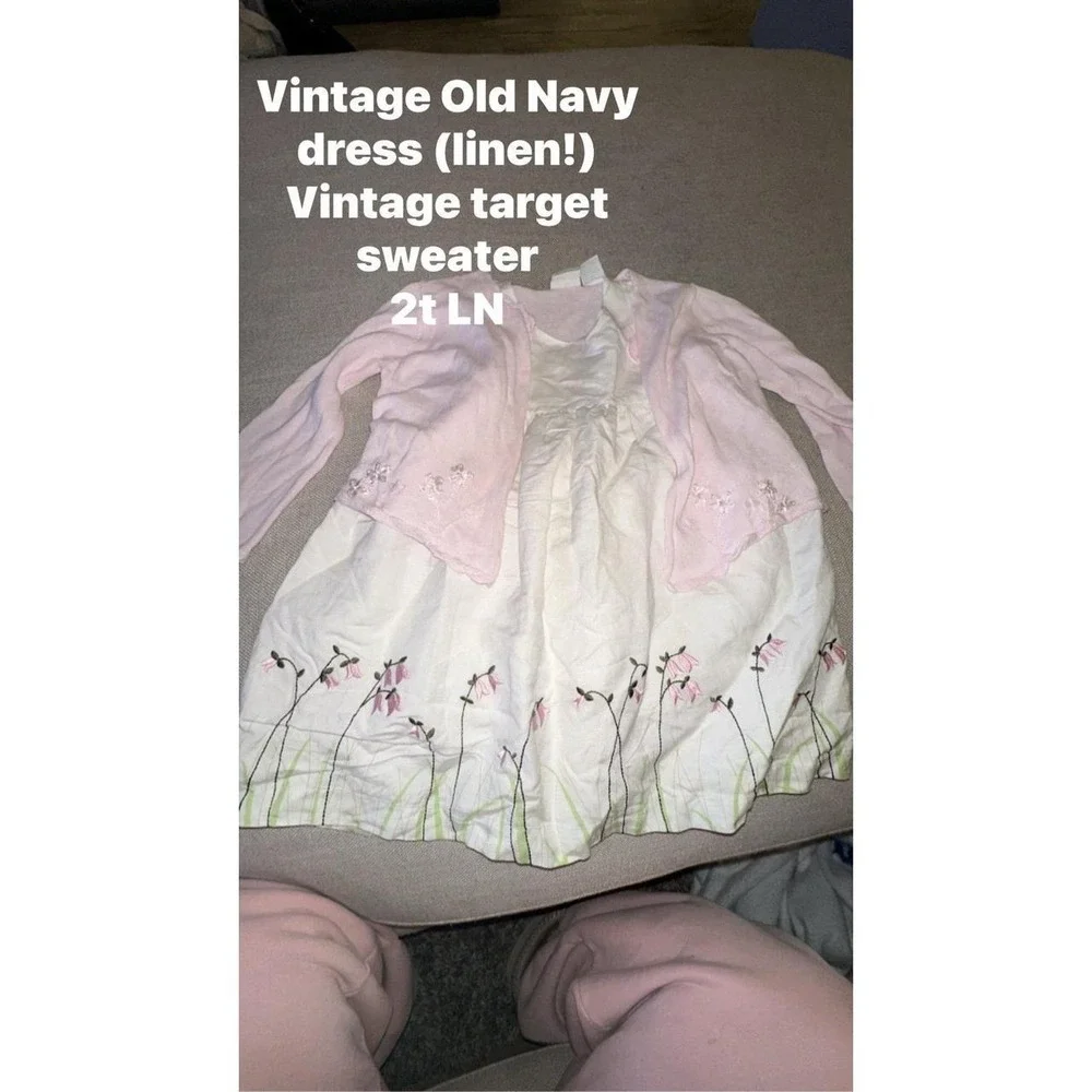 Beautiful‎ linen Y2K dress girls sz 2t